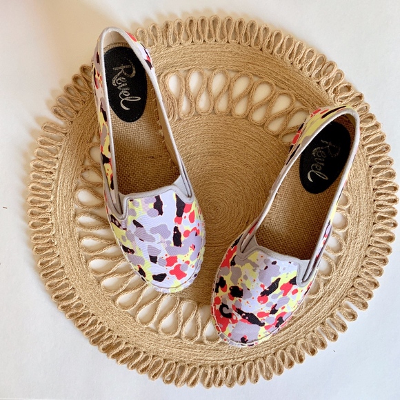 Revel Shoes - Revel Canvas Paint Splatter Espadrille Flats